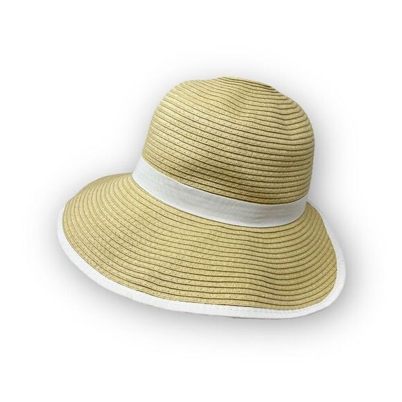 Panama Jack Floppy Open Back Face Saver Sun Hat Cap 100% Paper Women’s OSFM - Picture 1 of 8